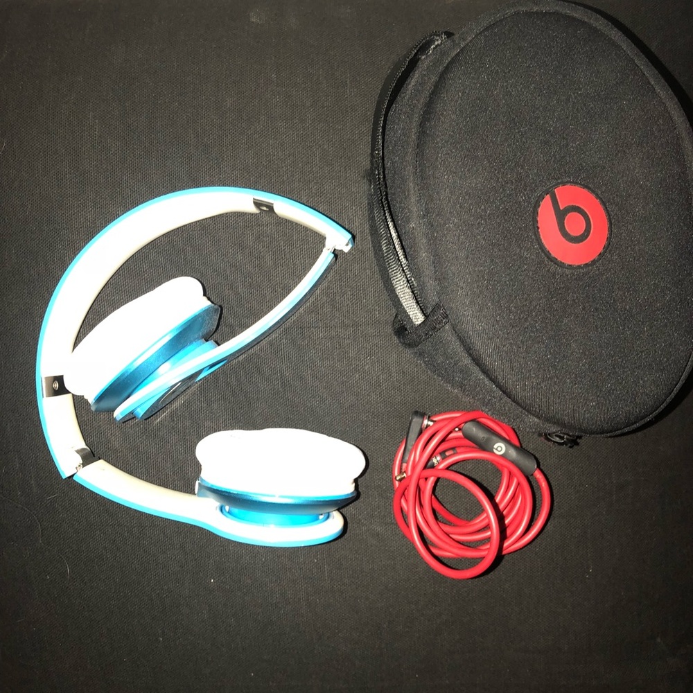 Blue headphone beats